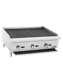 ATCB-36 Stainless Lava Rock Charbroiler Grill Char-Rock Broiler Natural Gas (36)