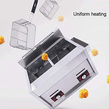 Dntum Fryer, Commercial Gas Fryer, 20L Top Basket Stainless Steel Fryer Restaurant Home Fries Chip with Seasoning Trough