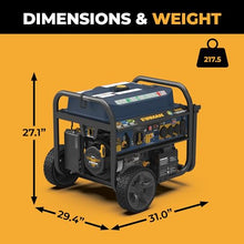 FIRMAN T09275 Tri Fuel Portable Generator, 120/240 VAC Electric Start