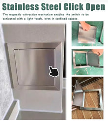 Oracra Crawl Space Floor Access Door, Metal Easy Access Panel Wall Hole Cover, Push Click Magnetic Loft Access Hatch for Plumbing Electrical Wiring(400x700mm/16x28in)