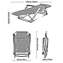 HYUIO Lounge Chair Oversized Recliner Chair Adjustable Camping Lawn Chair Padded Seat Patio Lounge Folding Reclining for Outdoor Yard Beach Garden Pool Lawn Deck 8977(Style3)
