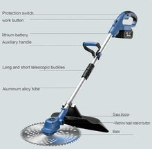 JBNCRYGD Brushless Electric Lawn Mowerelectric Lawn Mower, Home Small Walk-Behind Lawn Mower Rechargeable Portable Weeder for Garden Lawn Shrub Trimming