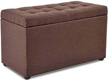 LASEVE Footstool, Ottoman Stool Seat Storage, Foot Rest Stools Wooden, Footstool Pouf Outdoor, Portable - for Living Room, Bedroom, Small Space