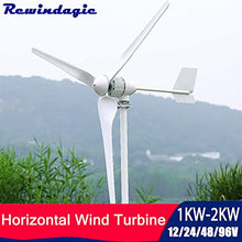 J3DFGFLR 1000w 1500w 2000w Wind Power Turbine Generator 12v 24v 48v 96v with Controller Inverter Free Energy for Homeuse High Efficiency Outdoor Power Tools (Color : Off Grid System 1 Voltage : 96V)