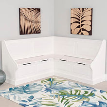 Linon Harris White Corner Breakfast Nook
