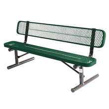 COATEDOUTDOORFURNITURE Heavy-Duty Portable Outdoor Bench Commercial-Grade Textured Green