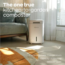 Reencle Prime Electric Composter - 14L Kitchen Composter, Decomposes Up to 2.2 lbs Food Waste Daily, Odorless Indoor Composting with Whisper-Quiet Technology & Rapid Decomposition (White)