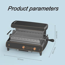 Qiokoith 220v Electric Grill 1500W, 360 Automatic Rotation Barbecue Machine, 6-Level Temperature & Timer, Top Heating, Dishwasher Safe Parts for BBQ Party