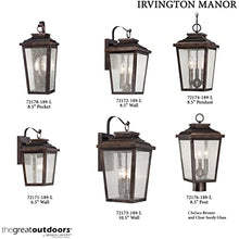 Minka Lavery Outdoor Ceiling Lighting 72174-189, Irvington Manor Aluminum Pendant, 225 Watts, Bronze
