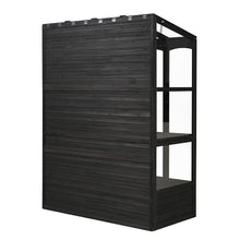 ANTSKU Wood Greenhouses for Outdoors, Cold Frame Greenhouse with 4 Independent Skylights & 2 Folding Middle Shelves, Large Walk in Lean to Green House for Backyard, Garden, 58" L x 29" W x78 H, Black