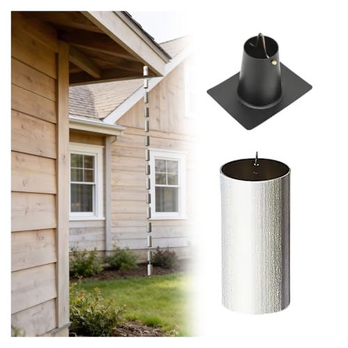 WAHHWF Stainless Steel Rain Chain for Gutter, Customizable Length