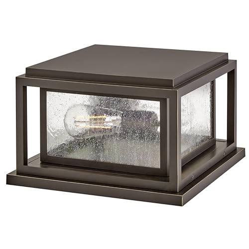 Hinkley Republic Small Pier Mount Lantern, Low Voltage Oil Rubbed Bronze