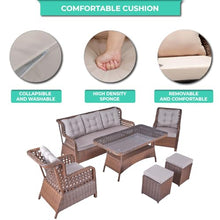 Angora Elegance Rattan Outdoor Furniture Set Brown
