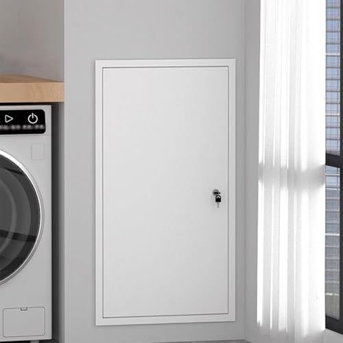 White Metal Access Panel Door in Hatch Cover for Gas, Water, Electricity - Durable Service Door with Lockable for Access Door 24"×36"/30"×20"/32"×48"(20x48in/51x122cm)