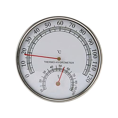 Stainless Steel Case Steam Sauna Thermometer Hygrometer Gauge Hygrothermograph Barometer Hygrometer Thermometer
