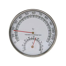 Stainless Steel Case Steam Sauna Thermometer Hygrometer Gauge Hygrothermograph Barometer Hygrometer Thermometer
