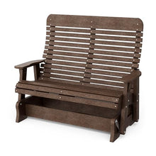 Wildridge Signature Double Glider Outdoor Weather Resistant Poly Bench Tudor Brown