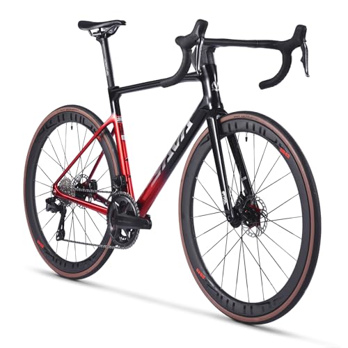 SAVADECK Carbon Road Bike Ultegra Di2 8170 Groupset Black Red