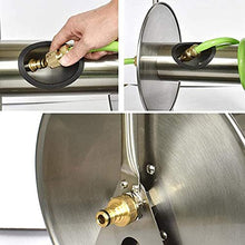 FKTHYO Wall Mount Metal Garden Hose Reel, Portable Stainless Steel Hanger Box for Car Patio Cleaning Yard Farm and Patio