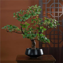 YXIANG56Q Fake Plants Chinese Style Green Bonsai Artificial Tree Office Desk Shelf Decoration Bonsai Tree