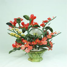 YXIANG56Q Fake Plants Fake Plants Decor,Chinese Bonsai Jade Flower Basket for Home Living Room Decoration Bonsai Tree