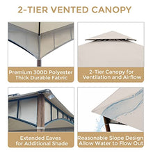 10 ft. x Steel Outdoor Patio Gazebo for Shade and Rain, Waterproof Soft Top Metal