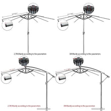 MXJCKSOQ Beige Replacement Parasol Canopy 2.0m/3.0m/3.5m - Waterproof Breathable 6-Rib Umbrella Fabric for Sunshade & Patio Umbrella - Canopy Material,Black-3.5m/6-Ribs