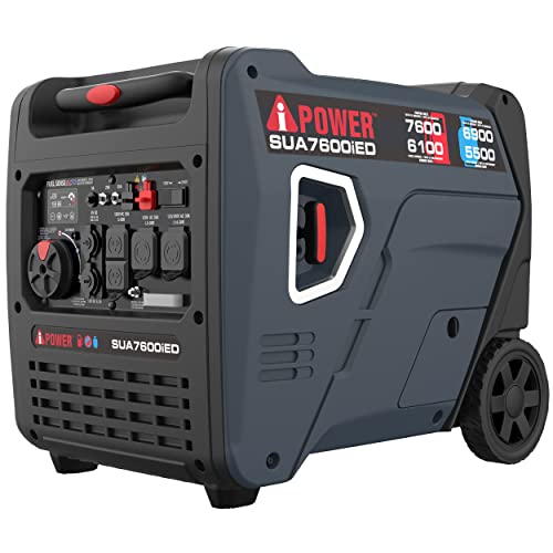 A-iPower 7600W Gas Propane Inverter Generator, Electric Start RV Ready