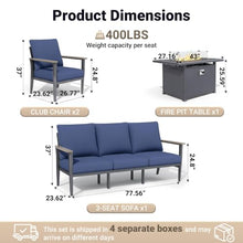 Sweecci Aluminum Outdoor Patio Furniture Set with 5.1-Inch Cushions