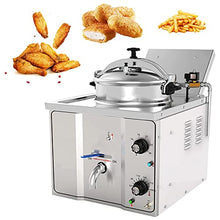 16L Electric Countertop Pressure Fryer,Chicken Fish Pressure Fryer Machine,for Restaurant Snack Shops