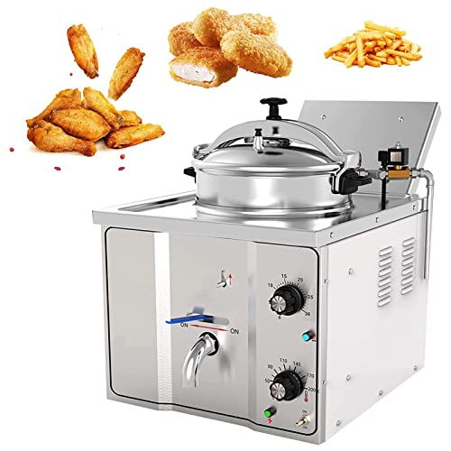 16L Electric Countertop Pressure Fryer,Chicken Fish Pressure Fryer Machine,for Restaurant Snack Shops