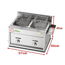 CVGfko Large Capacity LPG Gas Fryer - Adjustable Flame, Includes Baskets & Lids - Ideal for Home and Commercial Cooking, Easy to Clean