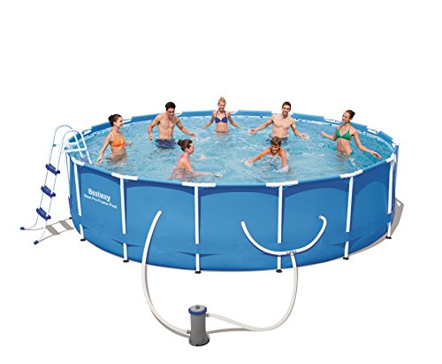 Bestway Steel Pro Above Ground Round Frame Pool Set 15ft x 42in Blue