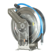 Blu Shield Tough Tek Rubber Pressure Washing Hose Reel 3/8" X 50' (SS Dual Arm) with 6' Lead-in-Hose
