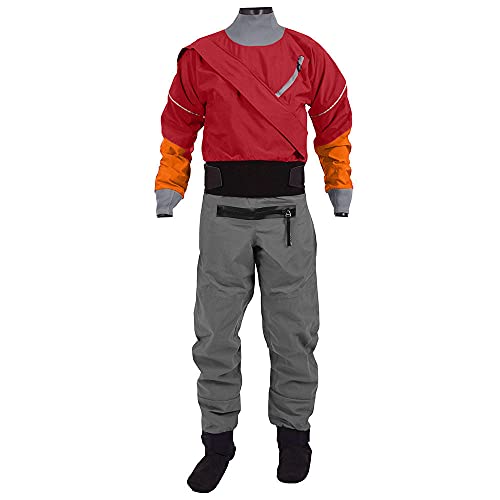 Mookta Men's Waterproof Neoprene Kayak Dry Suits Red