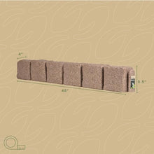 Beuta Landscape Edging | Garden Edging Border | Polyrock Blocks for Lawn Edging, Flower Beds & Yard Edging– 10 Pack | Each Section Has 6 Blocks 48" L x 4" W x 6.5" H | 20 Spikes | Cobblestone