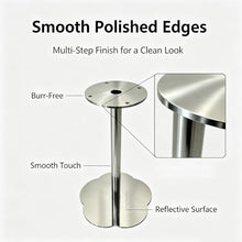 Flower‑Shape Stainless Steel Pedestal Table Base, DIY Single Leg Stand