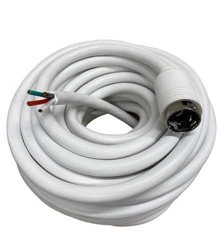 Amp Up Marine 125/250 Volt 50 Amp 75' Shore Power Cable White