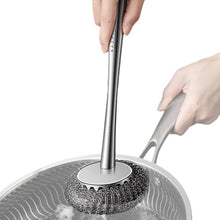 ZADIKO Pot Brush Scrubber - Flexible Stainless Steel Scrubber with Hanging Hole - Pot Cleaning Supplies for Nonstick Pans, Iron Pots, Bowls, 1