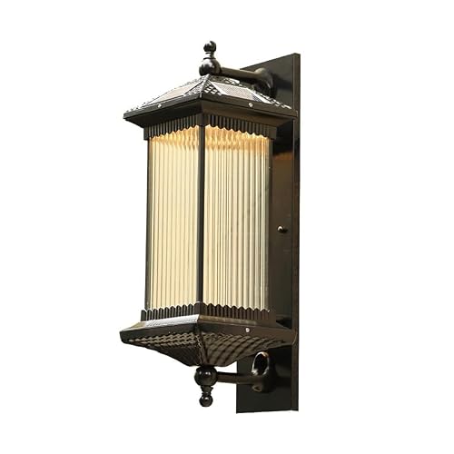MVUYO Vintage Industrial Outdoor Wall Lamp Porch Patio Glass Lights Creative Retro Waterproof Mounted Lighting Decorate E27/E26 for Villa Courtyard Corridor Sconce