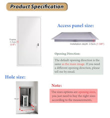 Jievmrs 22x30 24x36 36x36 36x48 36x60 Access Door, Exterior Plumbing Wall Access Panel for Drywall, Aluminum Inspection Hatch Latch for Outdoor Kitchen(90x140cm(36x56in))