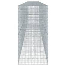 Makastle Gabion Basket with Cover, Rock-Stone Wall with Sturdy Grid for Backyard, Garden, Yard, Rustproof, Weather-Resistant, 354.3x39.4x78.7 in Silver Galvanized Iron