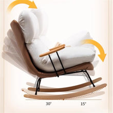 YUQKAI Rocking Chair Balcony Household Lazy Leisure Chair Living Room Bedroom Adult Recliner Fall and Winter