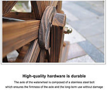 Wooden Water Wheel Fountain for Garden Patio Pond Pool, Vintage Outdoor Indoor Balcony Ornamental Waterfall Fountain, Feng Shui Wheels Fountain Yard Decorative Outdoors, with Water Pump and Stand