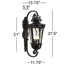 Casa Marseille 27 1/2" High Black Rustic Outdoor Wall Light Fixture