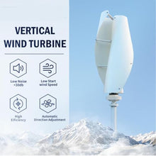 HENGJINGTR 24V,10000W 2 Blades Vertical Axis Winds Turbine with Controller 12V 24V 48V Low-Noise Windmill Generator, Vertical Axis, for Marine, RV, Home (White)