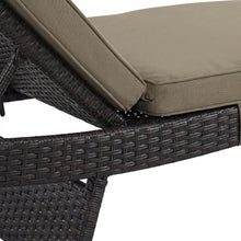 Outdoor Escape Brown Outdoor Patio Chaise Lounger with Cushioned Seat, Weather-Resistant Frame, 37.5 Inch High, Backyard Poolside Lounge Chair