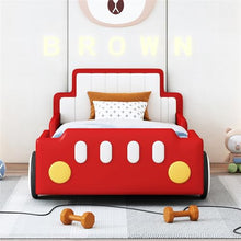 Merax Race Car Twin Bed Frame with Wheels Red