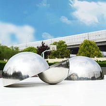 LXLIGHTS RT-OSXE Reflective Garden Gazing Balls, 2mm Thick Hemisphere Stainless Steel Hollow Mirror Polished Orb. Suitable for Home Garden Office Shopping Centre Decorations, 18 Sizes