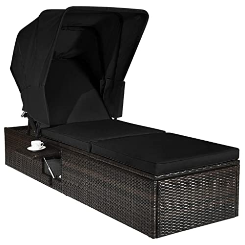 TEOYETTSF Recliner Chair Top Tone Coffee Table Black